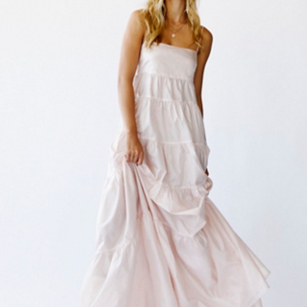 Free People Enough With The Tiers Silk Maxi Dress NWT - Picture 4 of 7